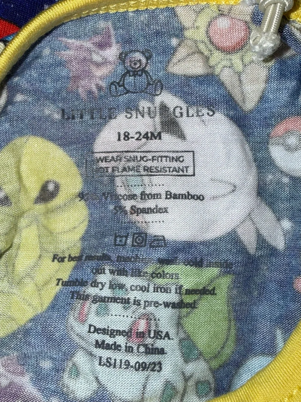Little Snuggles Baby Boys Size 18-24 months Pokemon Bamboo Two Piece Pajamas NWT